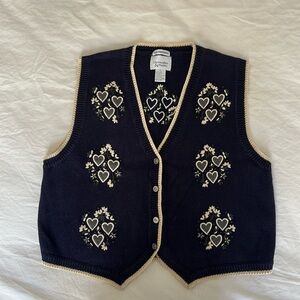 Hand embroidered sweater vest